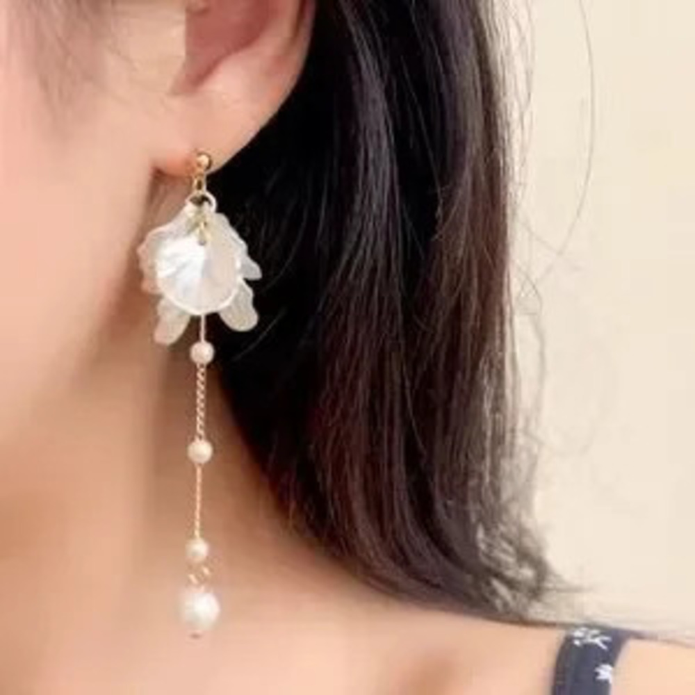 Zara Modern Needle Earrings | Elegant Simulated Pearl Tassel for Women
